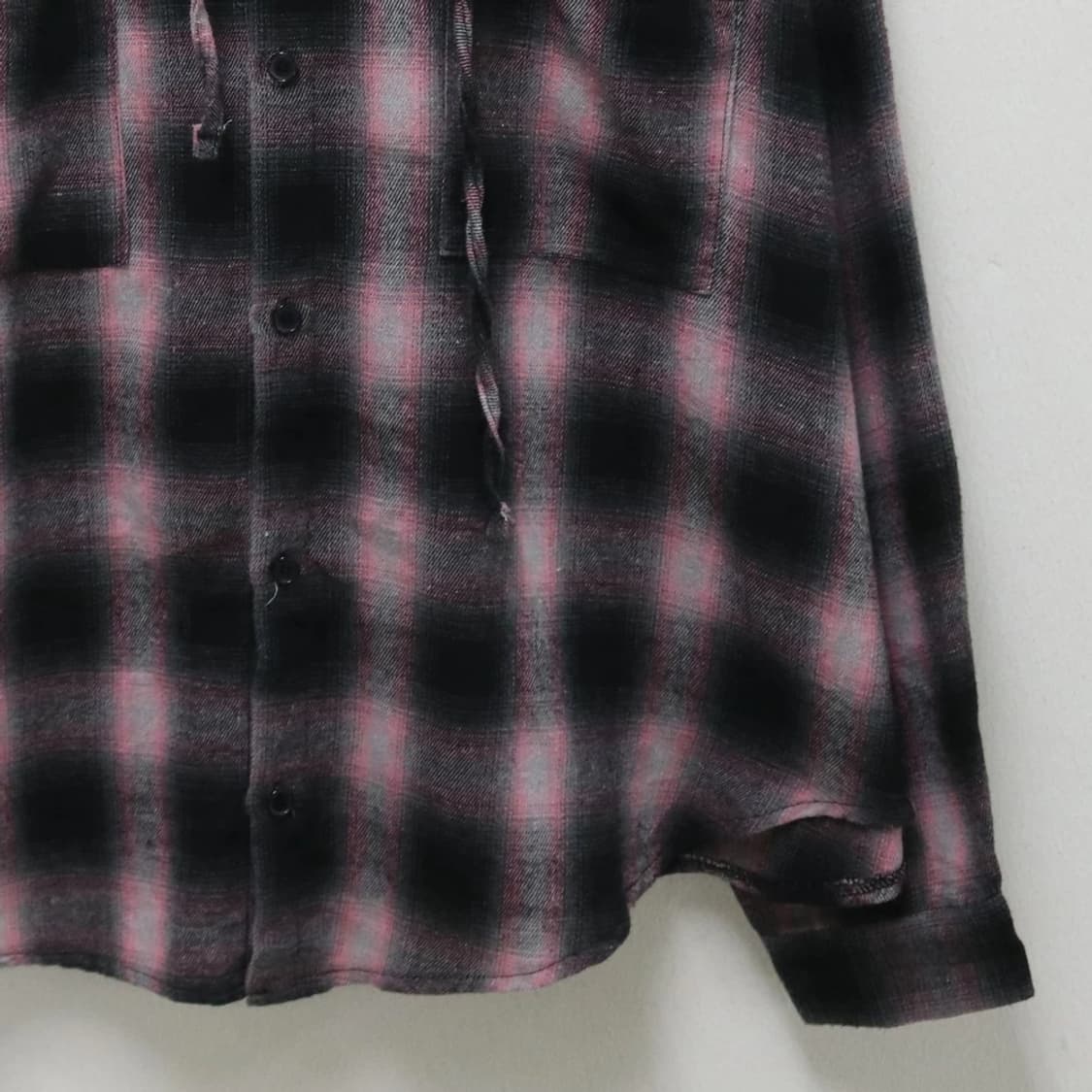 REVERE 핑크 체크 후드 셔츠 63277 상품이미지4