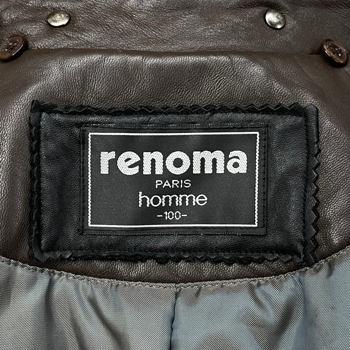 [정품/100] 레노마 브라운 양가죽 롱코트 b17 상품이미지5