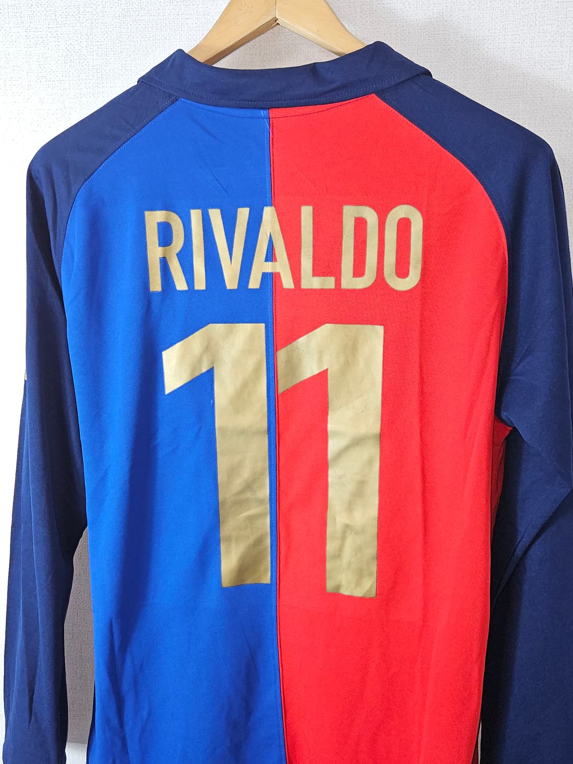 99-00 나이키 바르셀로나 100주년 히바우두 유니폼 져지 레플리카XL 상품이미지4