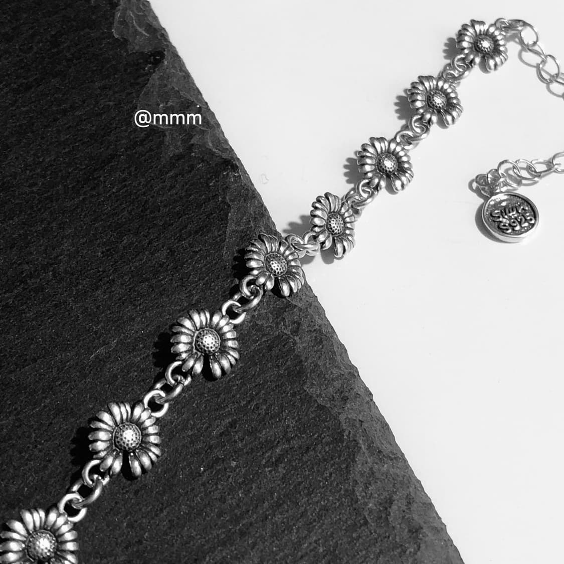 (Unisex) 크롬 데이지 체인 팔찌 상품이미지5