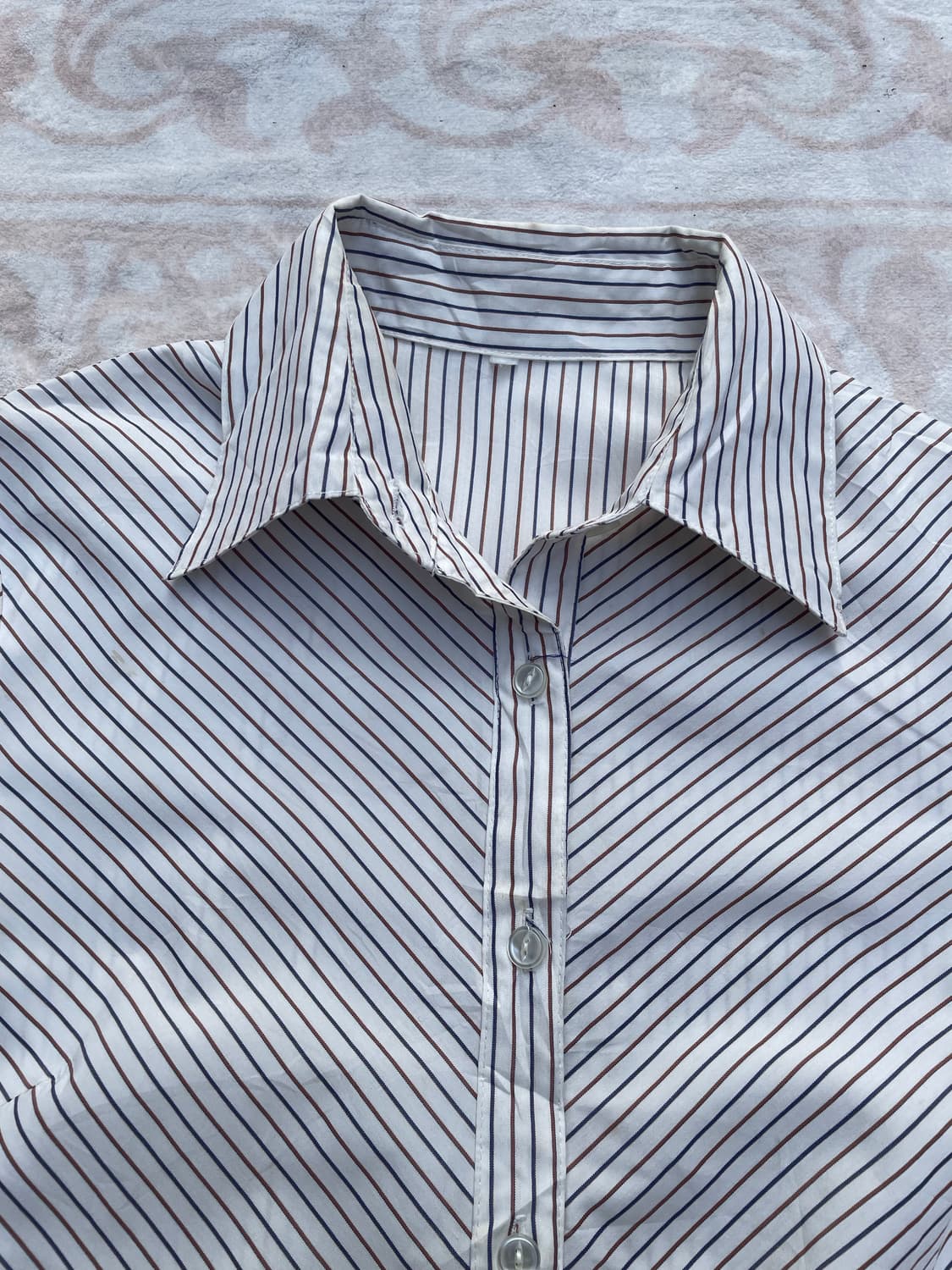 Y2K Slim Stripe Short Sleeve Shirt  상품이미지2