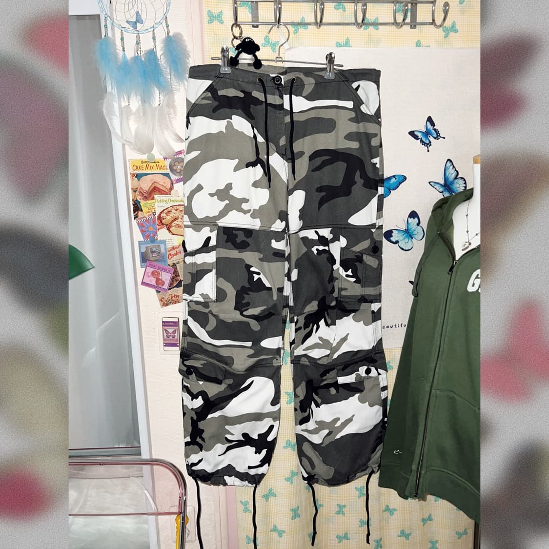 카모 와이드 카고 팬츠 상품이미지6