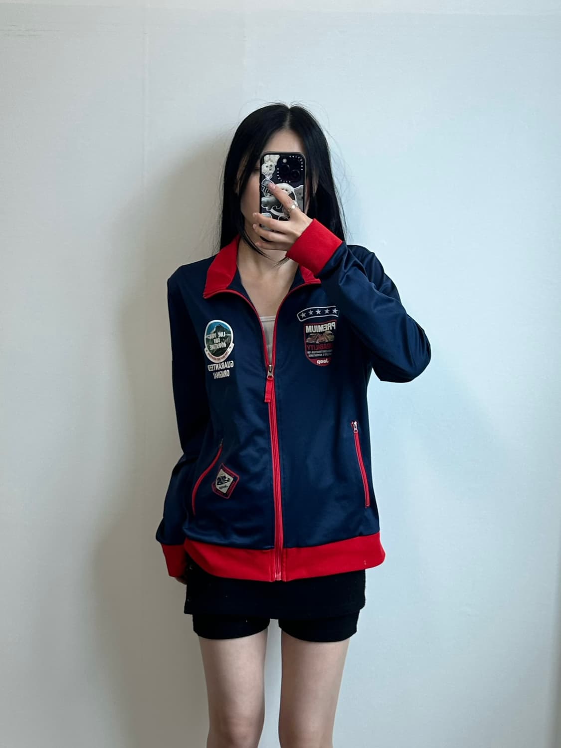 지프 y2k 와투케 네이비 트랙탑 져지 상품이미지2