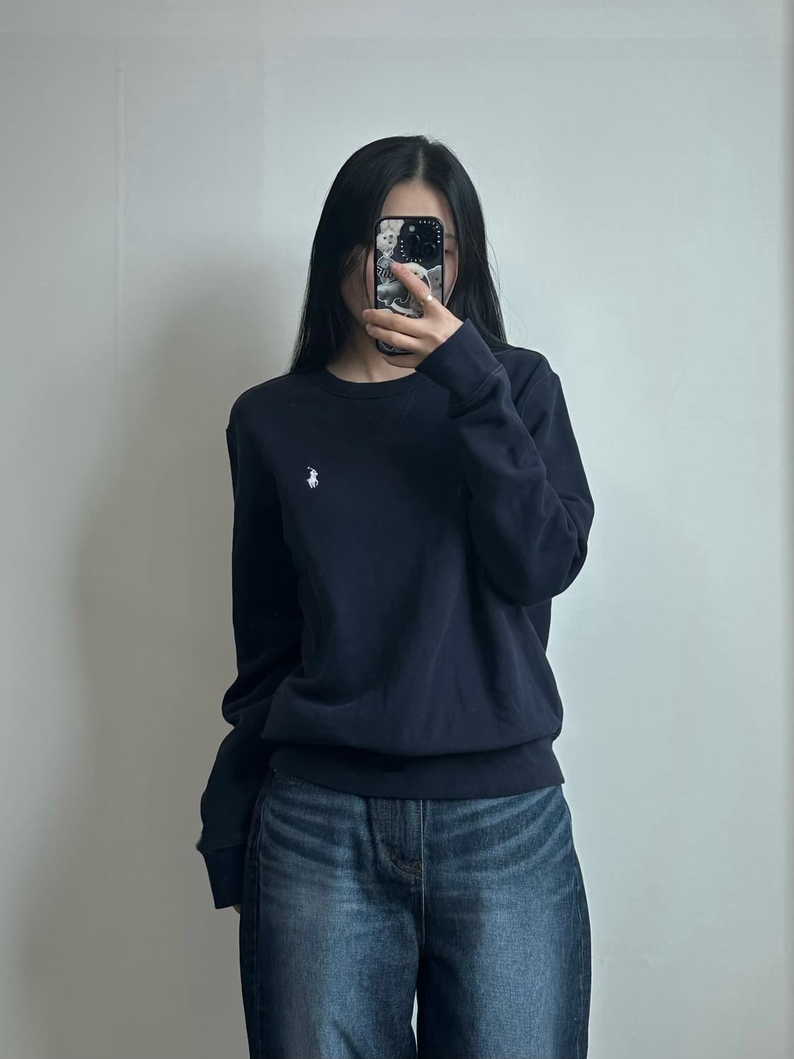 폴로 랄프로렌 신형 포니로고 네이비 맨투맨 상품이미지1