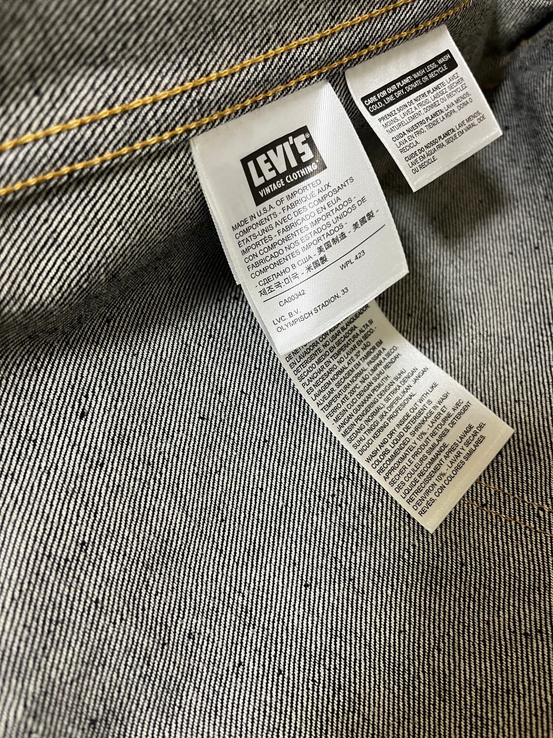 리바이스빈티지클로딩 LVC1953 TYPE2 리지드 미국 콘밀 L 42 상품이미지8