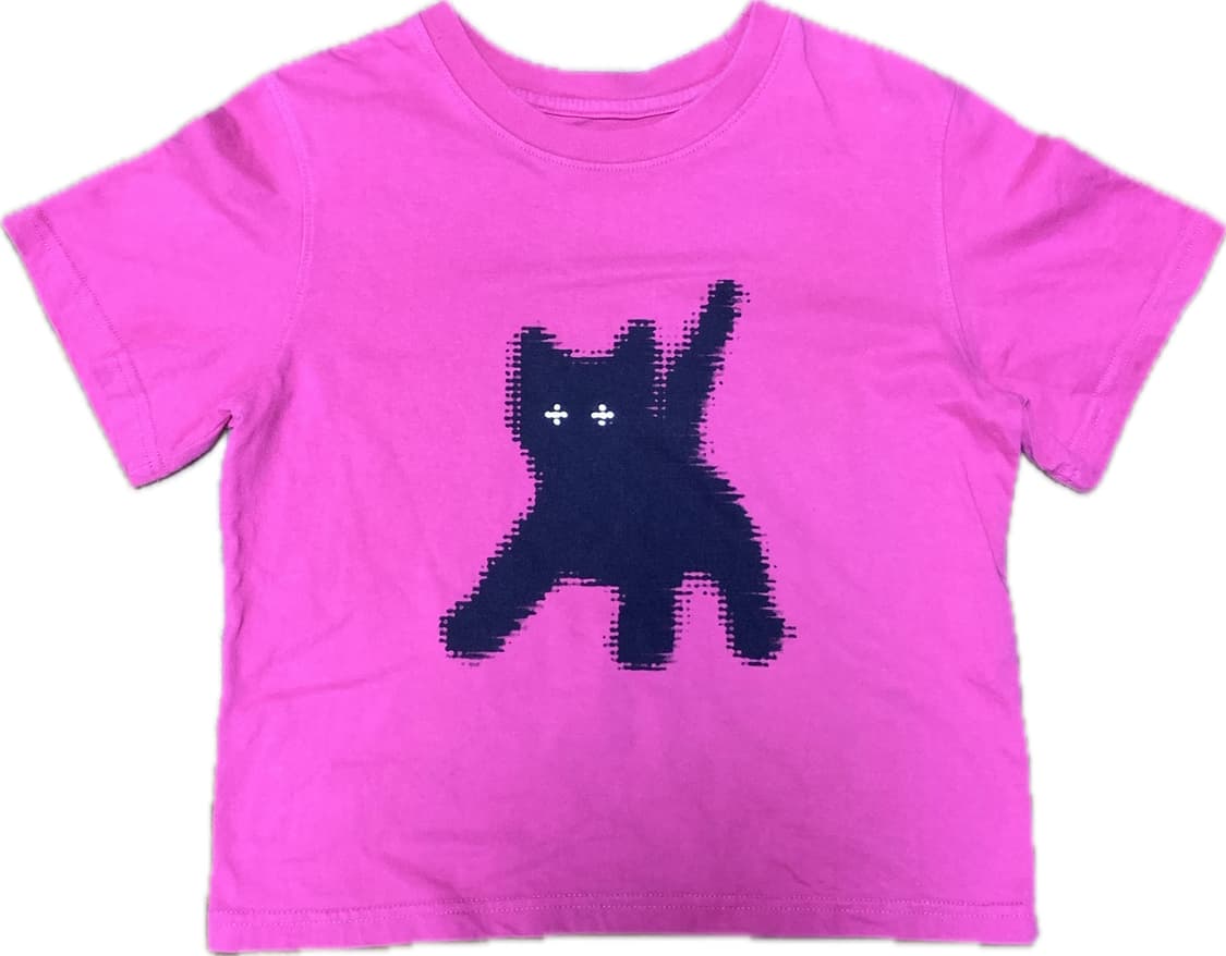 aeae 고양이 반팔 티 pink 상품이미지1