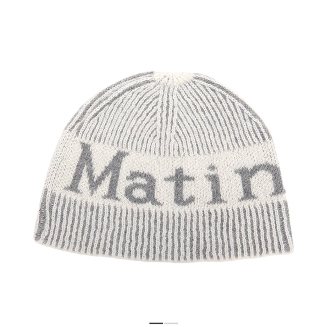 마뗑킴 스트라이프 투톤 비니 화이트 상품이미지1