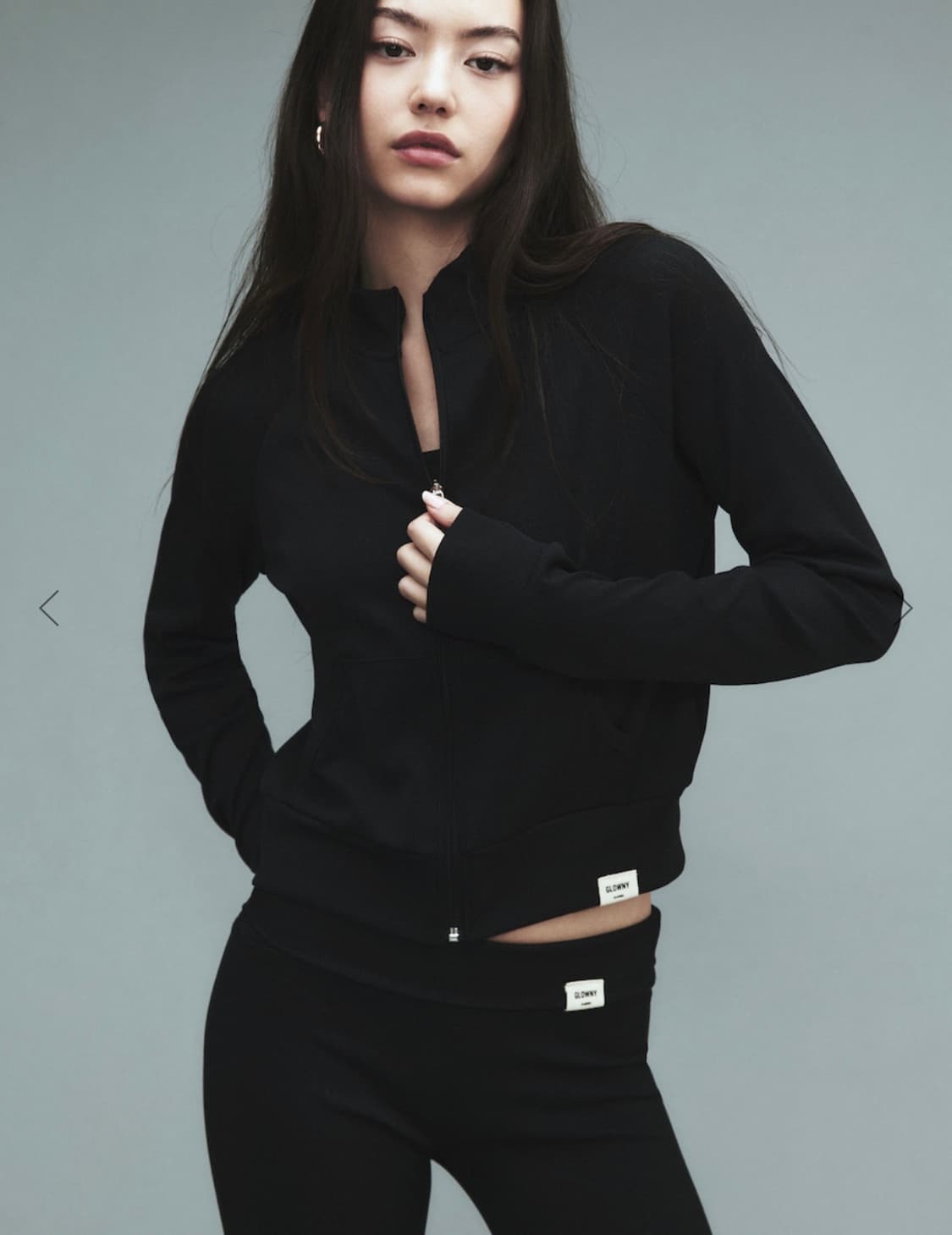 글로니 G CLASSIC RIB TRACK ZIP-UP블랙 트랙집업 상품이미지1