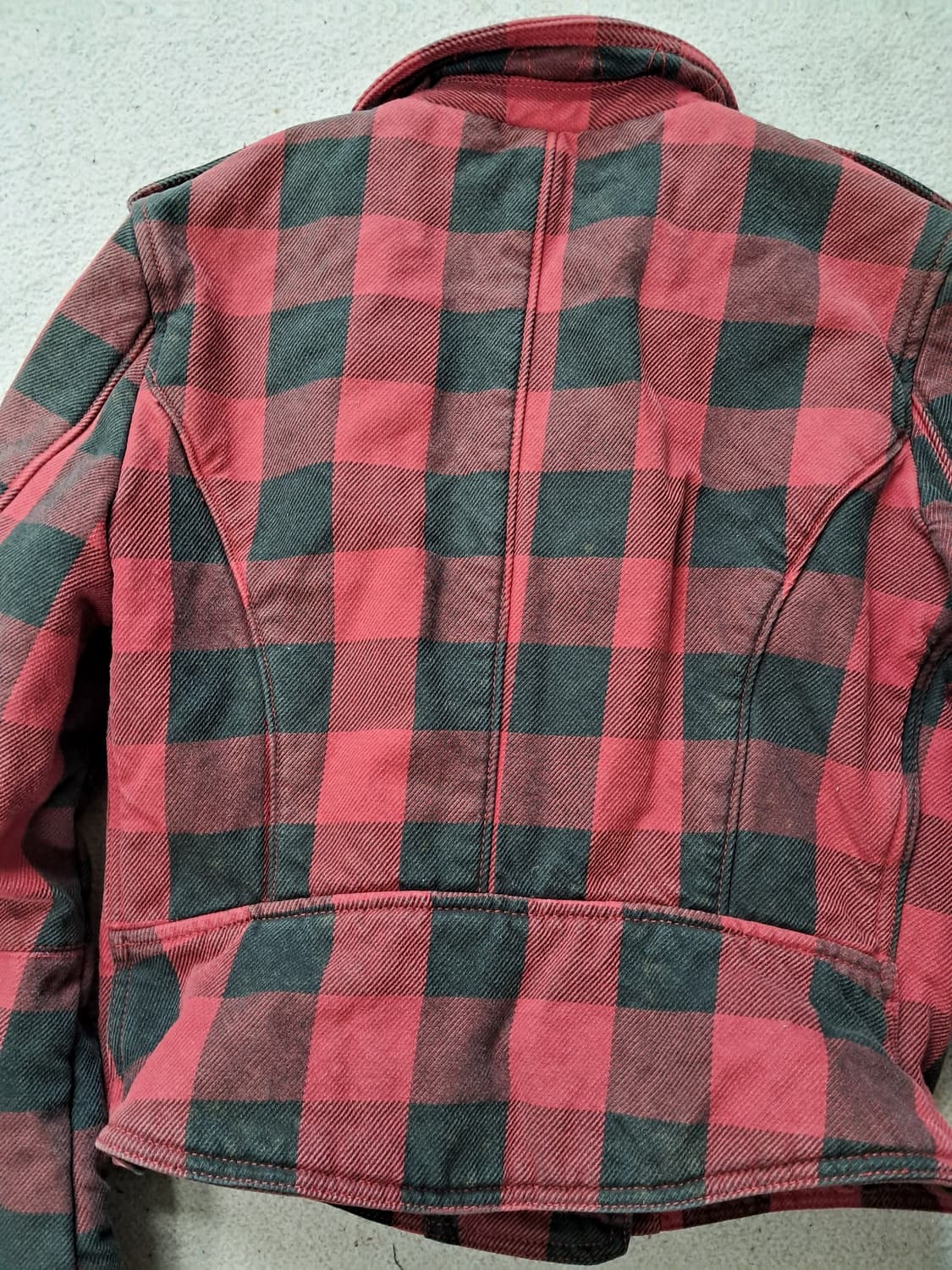 데님앤서플라이스 버팔로 체크 패턴 모토 집업 재킷  상품이미지4