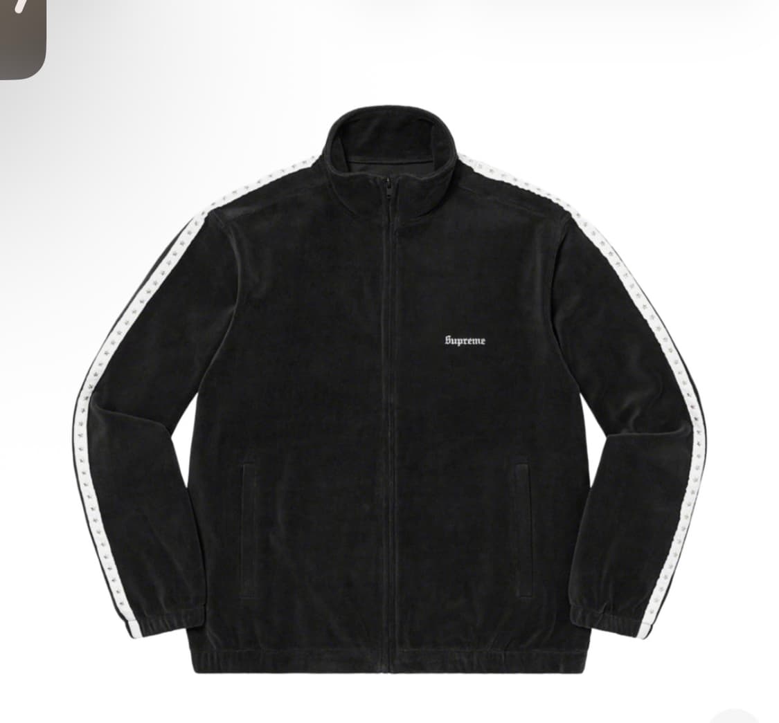 슈프림 스터드 벨루어 트랙 자켓 블랙 22FW 상품이미지1