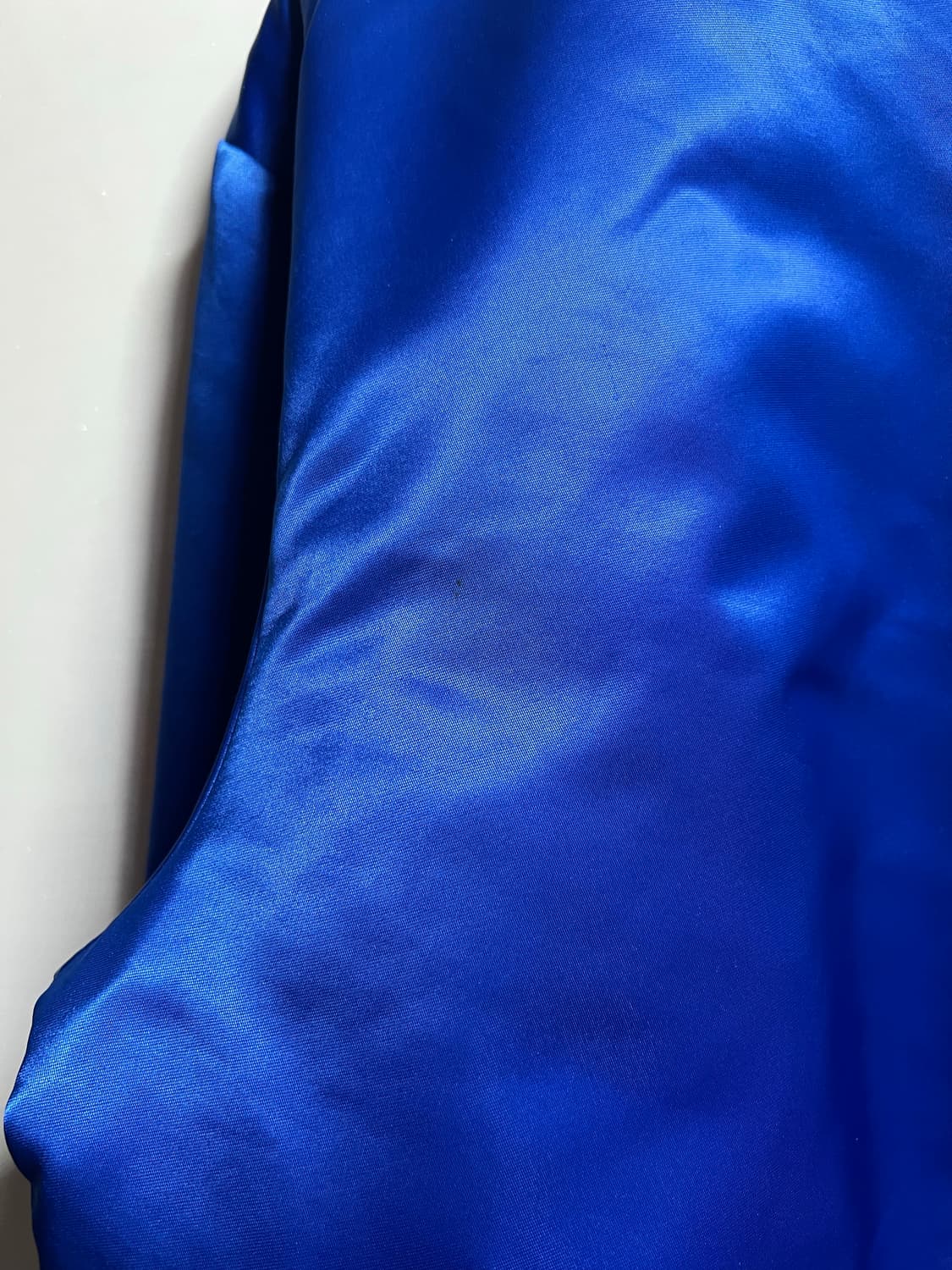 빈티지 80s 챔피온 블루 세틴 자켓 상품이미지6