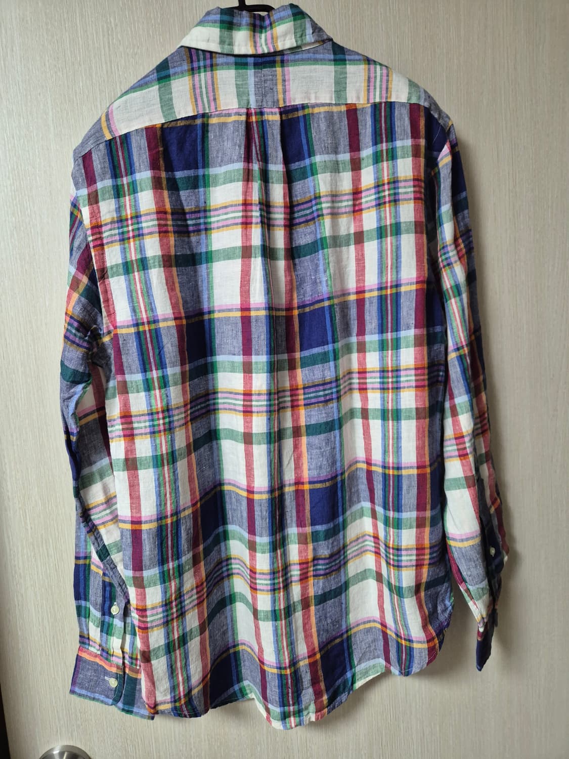 폴로 랄프로렌  린넨 체크 긴팔 셔츠 린넨남방 S (95) 상품이미지2