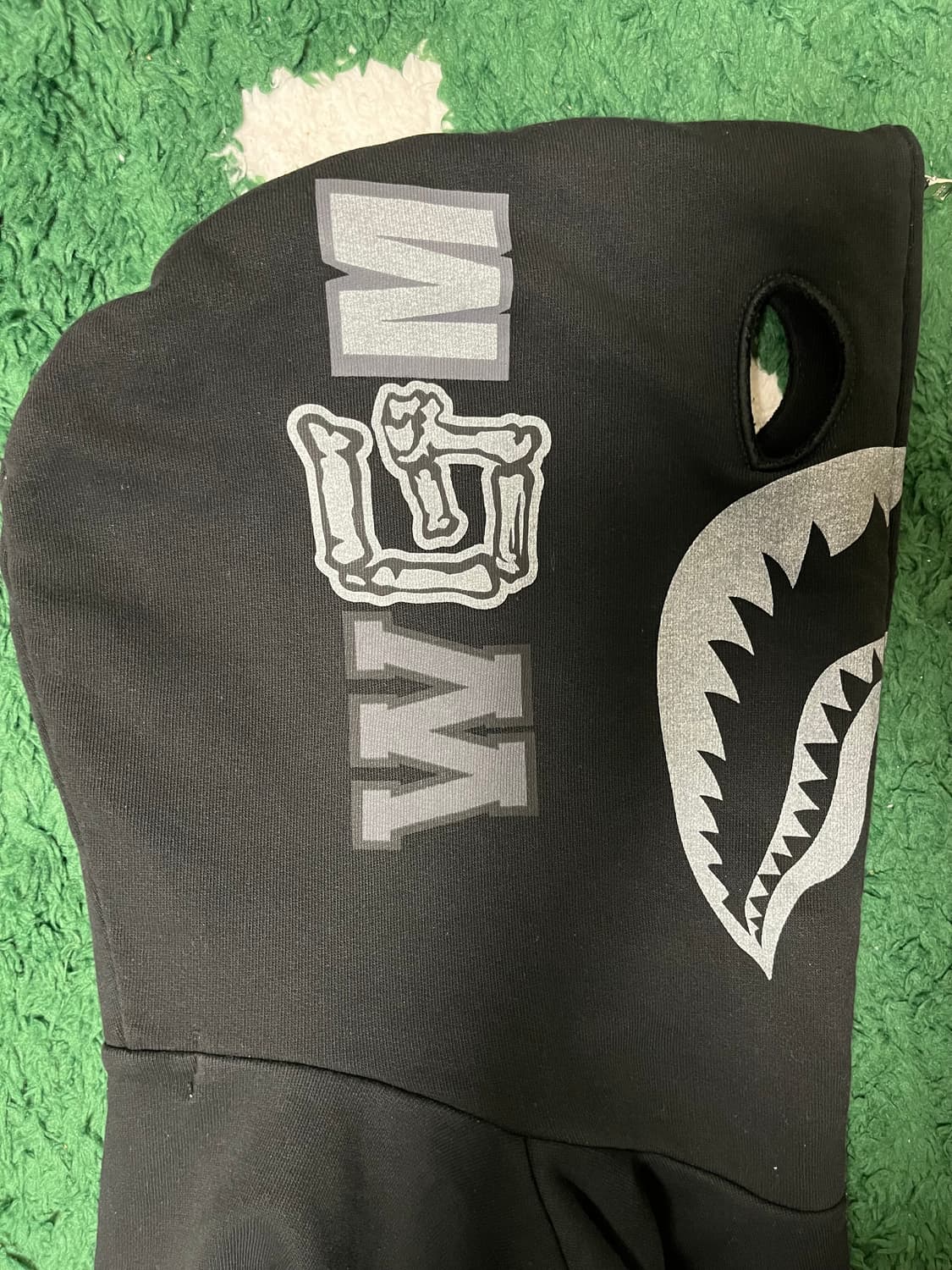 [XL] 베이프 스켈레톤 샤크후드 블랙 상품이미지7