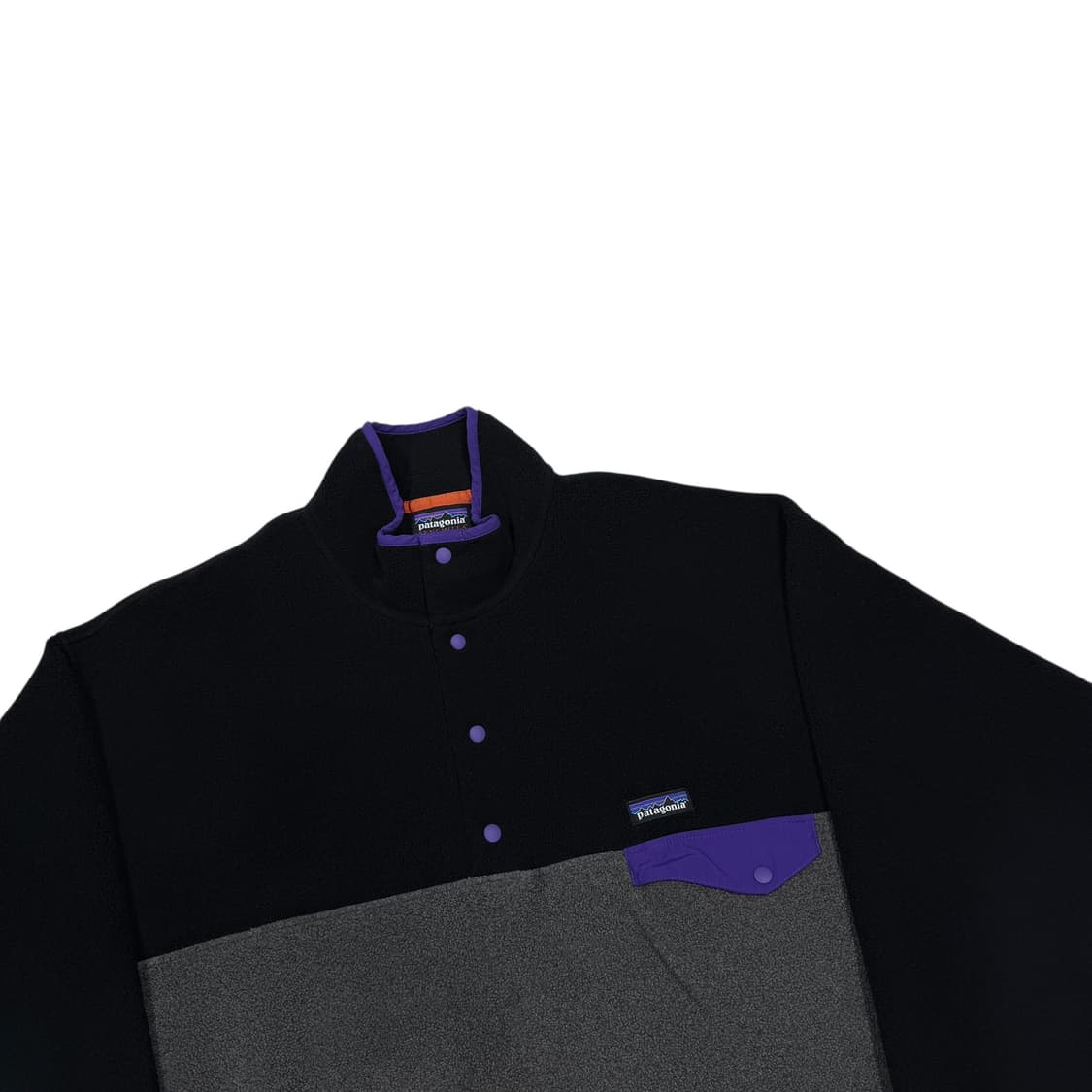 파타고니아 신칠라 스냅티 플리스 풀오버 블랙 그레이 퍼플 XL 상품이미지2