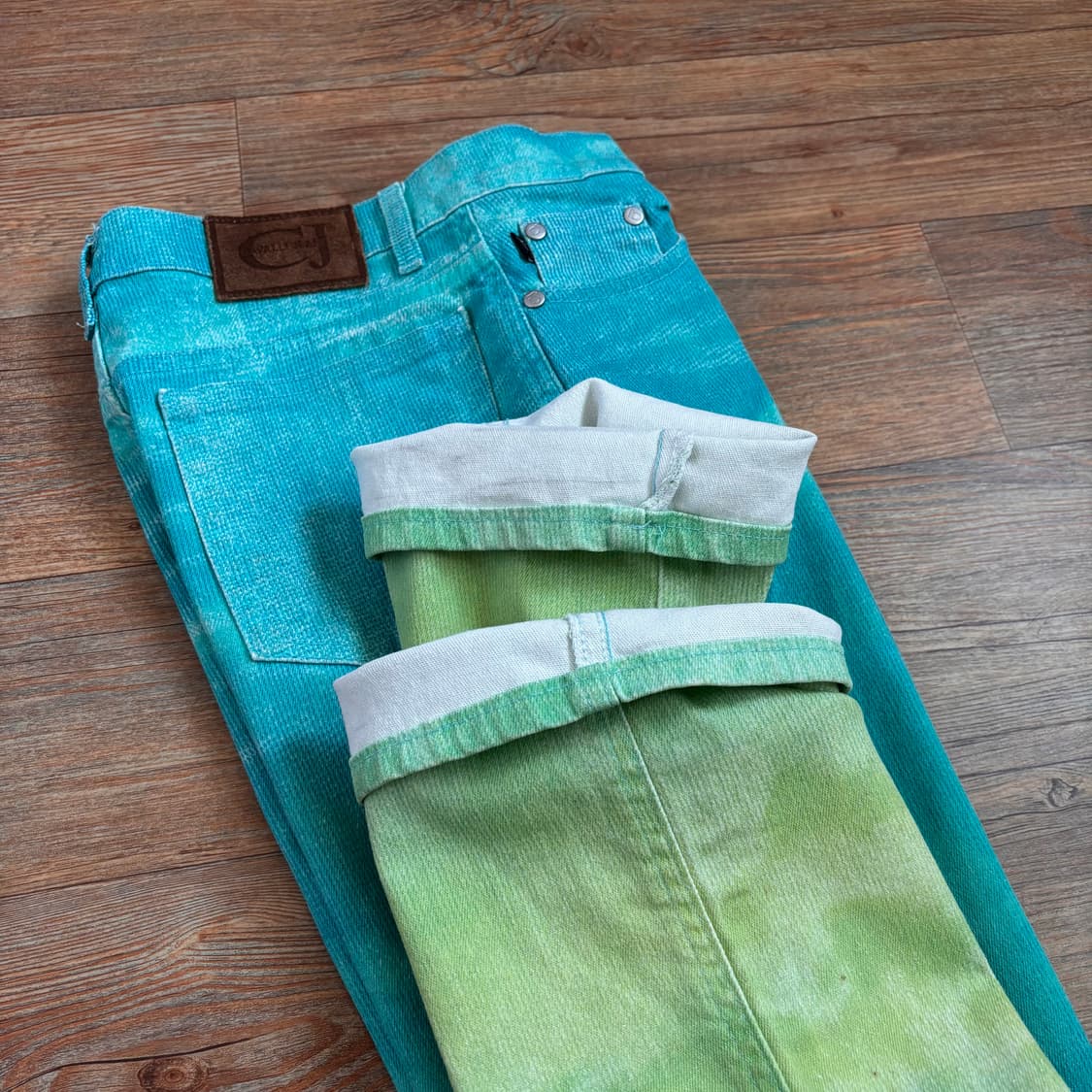 까발리 아트 워싱 데님 청바지 26 아카이브 저스트 오염 하자 상품이미지3