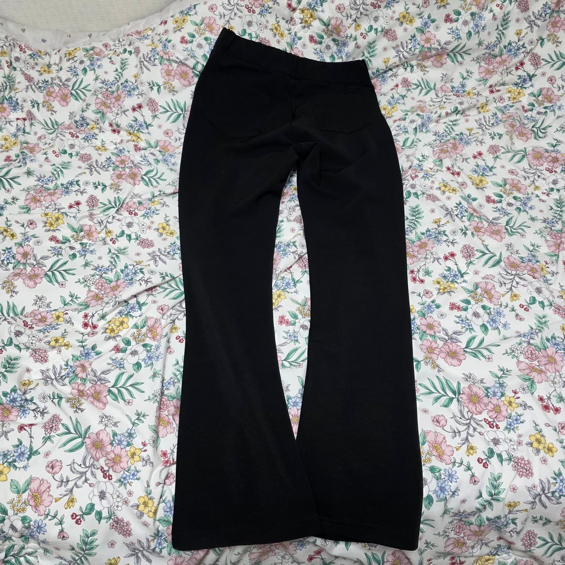 3000원 빈티지)블랙 오네갸루 밴딩 여성 레깅스세무바지 상품이미지3