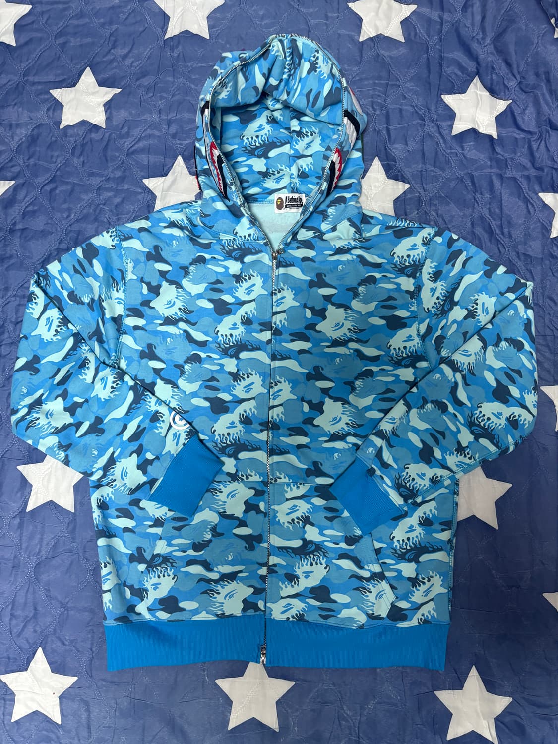 베이프 후드집업 블루 상품이미지2