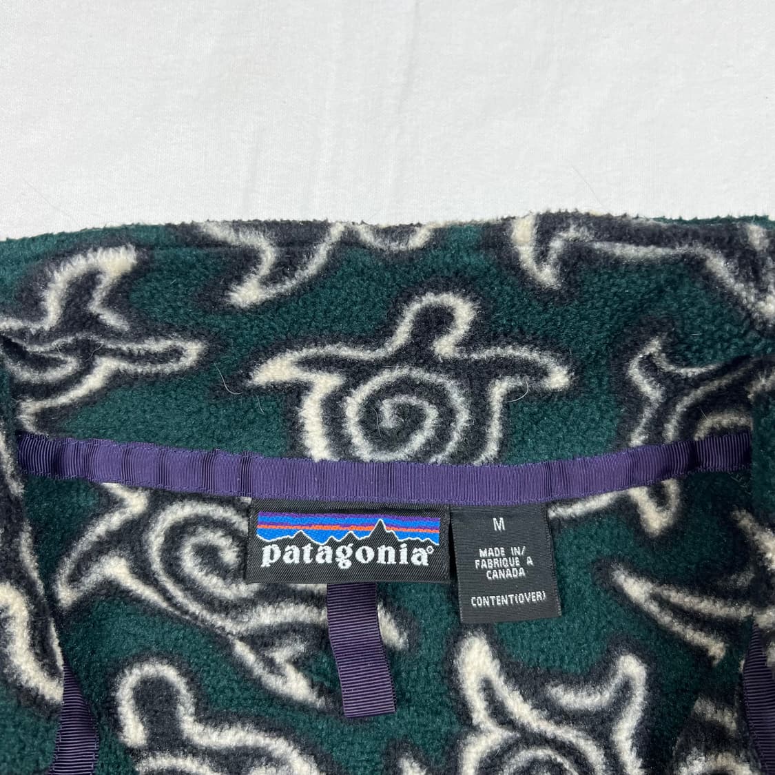 90s 파타고니아 거북이 패턴 신찰라 풀오버 플리스 상품이미지6