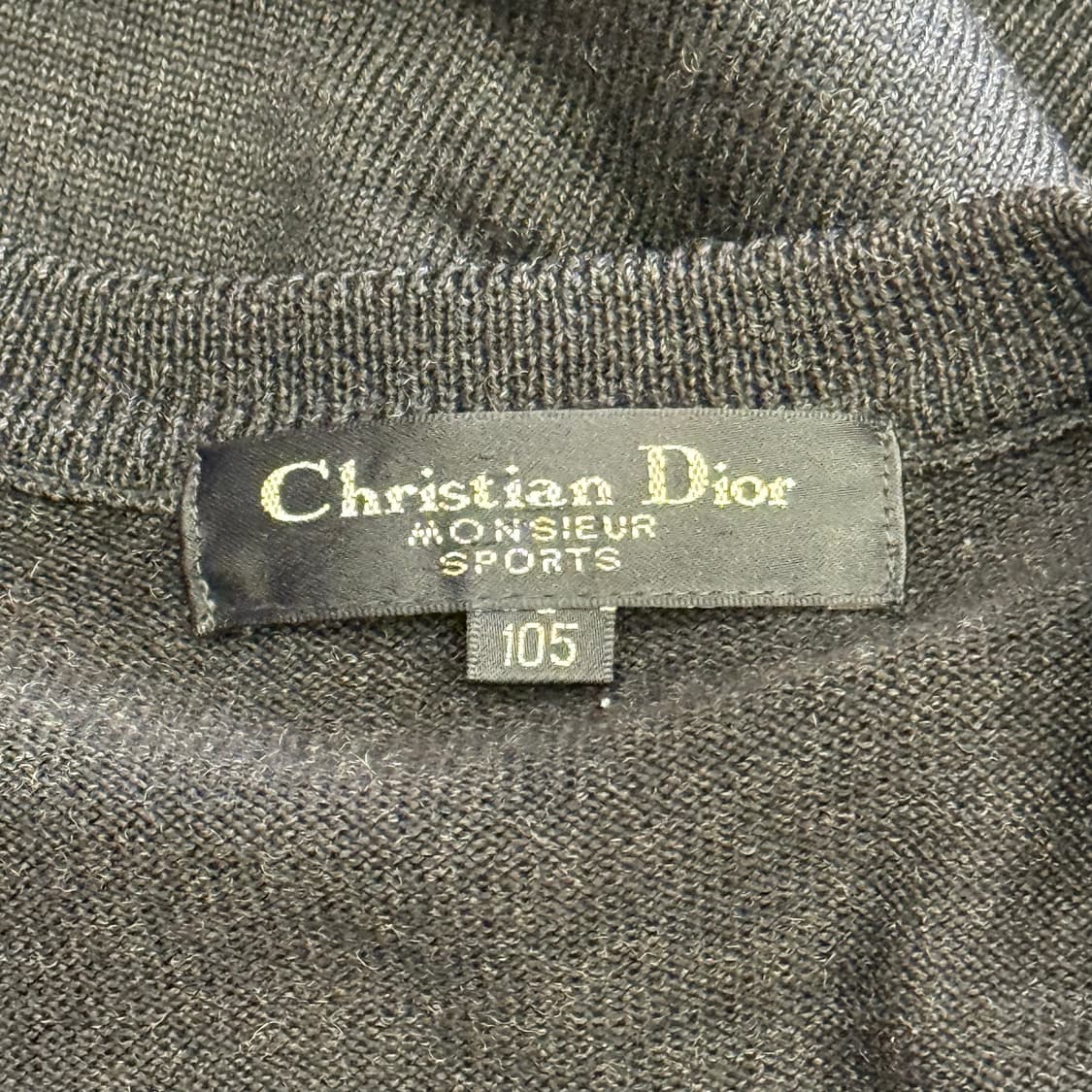 105 크리스찬 디올 아가일 패턴 블랙 브이넥 니트 상품이미지4