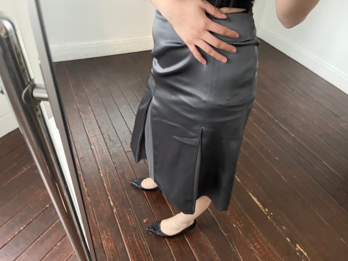 새틴 패널 스커트 상품이미지3