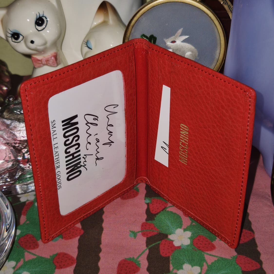 90s 이탈리아 모스키노 하트 레더 반지갑 상품이미지9