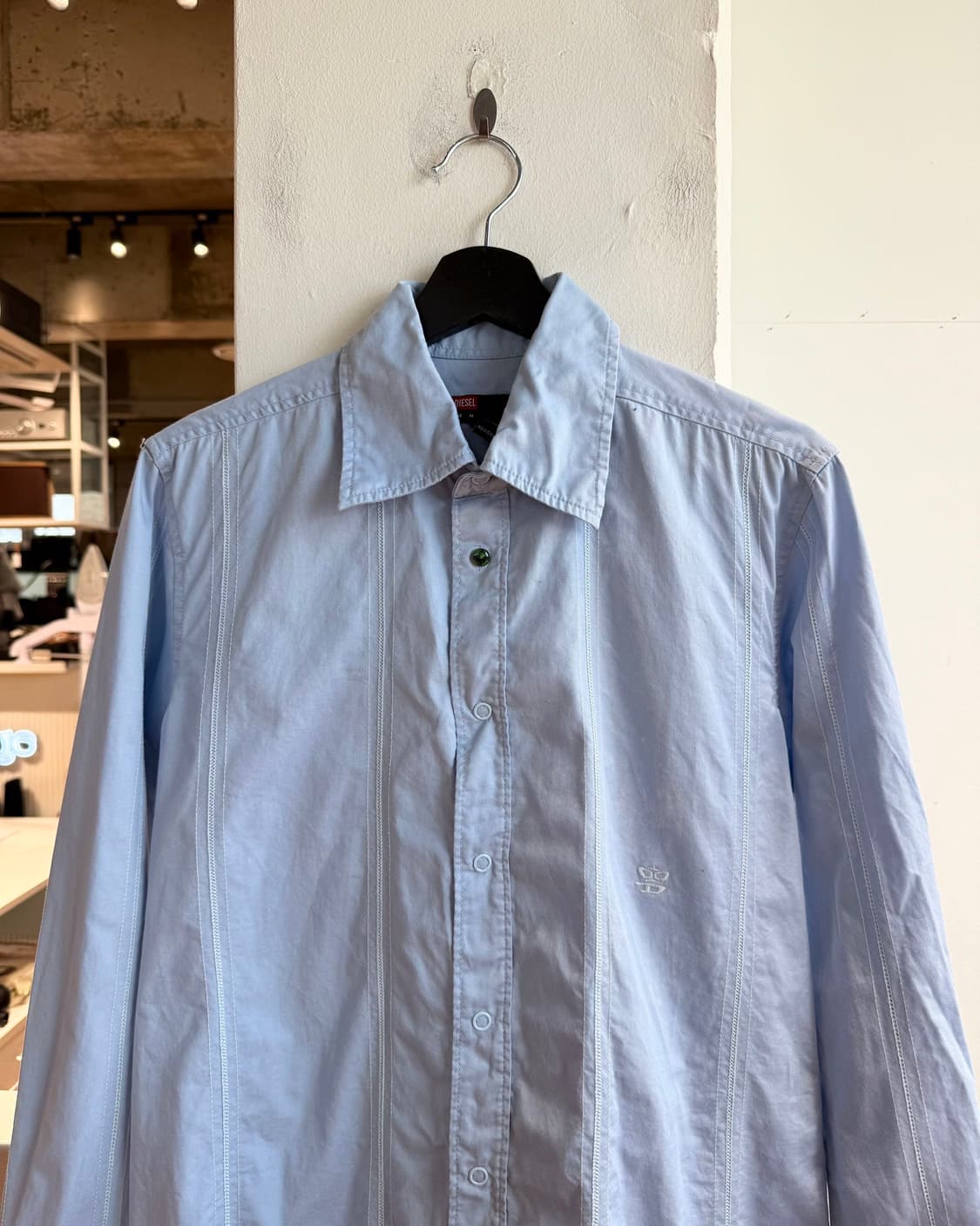 디젤 블루 코튼 셔츠  상품이미지3