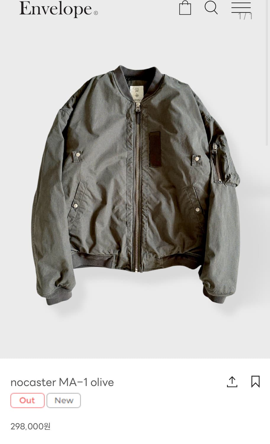 [구매] 엔벨로프 노캐스터 24fw 올리브 2 상품이미지1