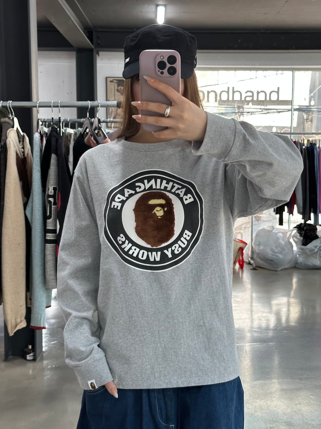 베이프 보아 퍼 빅사루 컬리지 긴팔티 상품이미지1