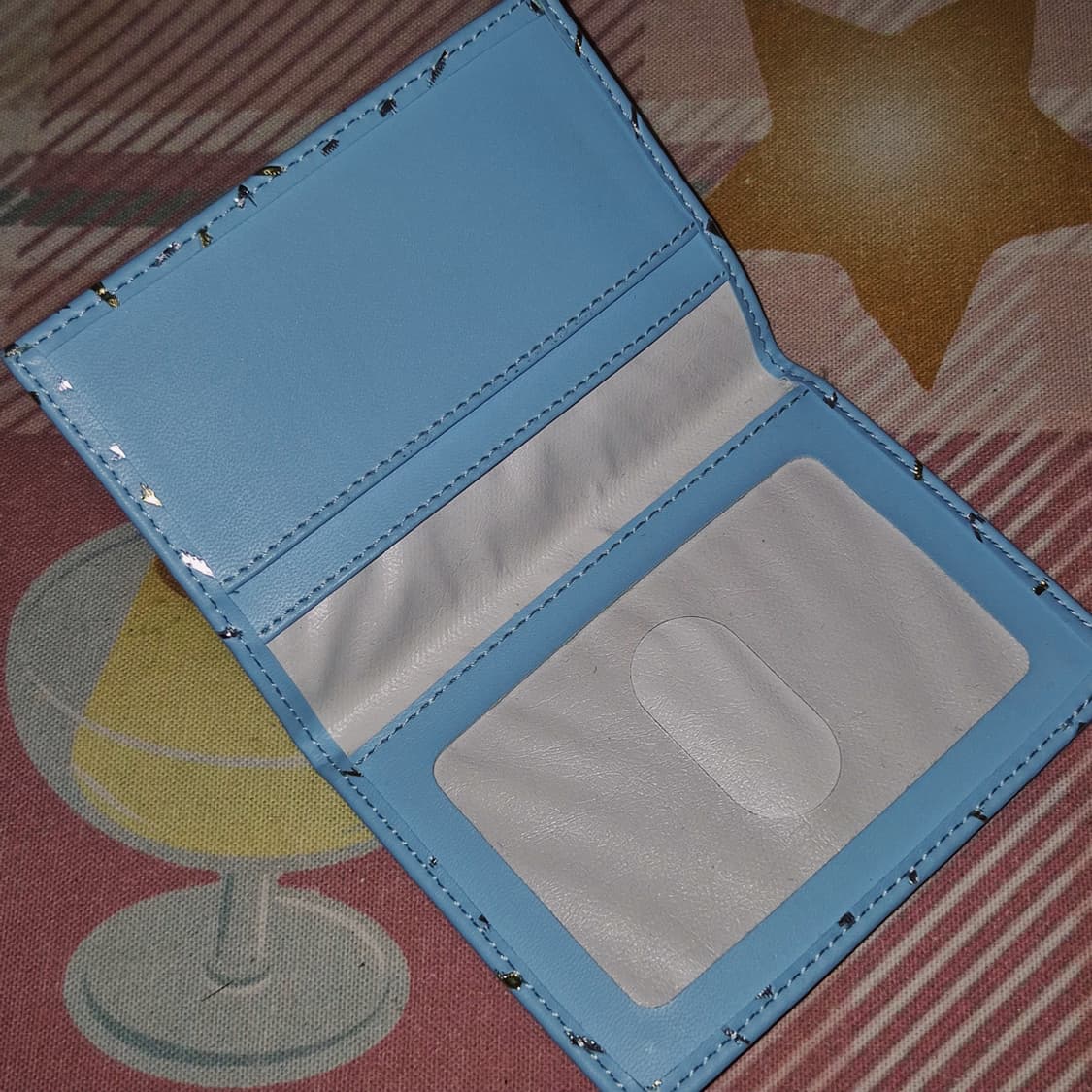 90s 꾸레쥬 실버 물방울 칩 레더 카드 지갑 상품이미지6