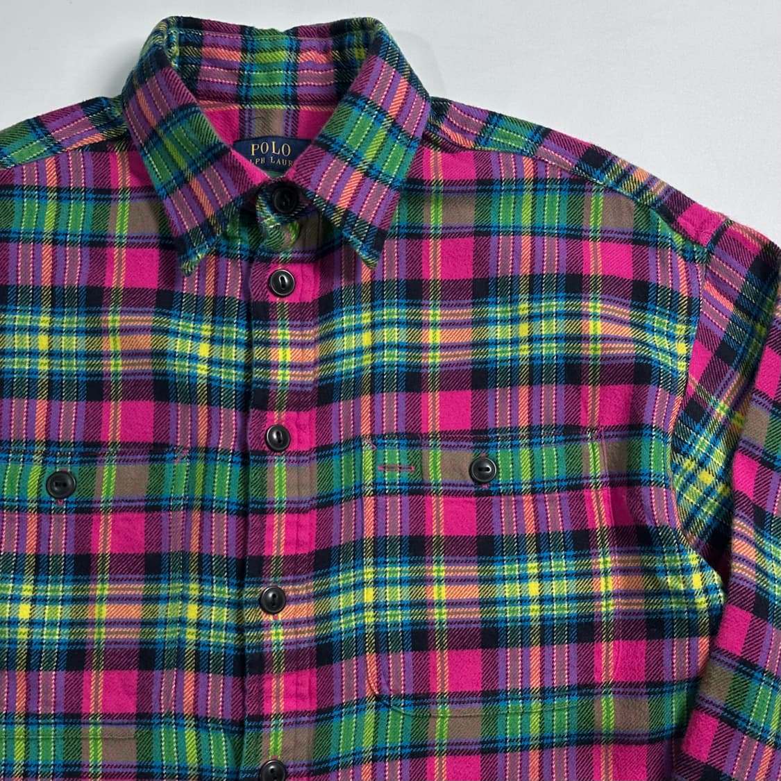 폴로 랄프로렌 체크 투포켓 코튼 셔츠 상품이미지3