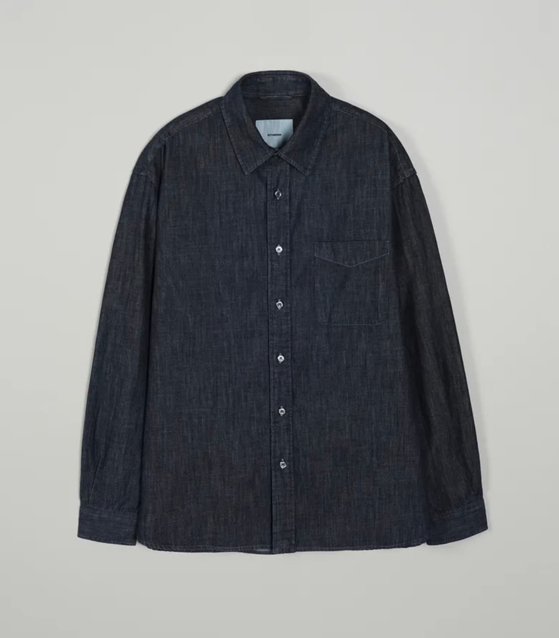 인더로우 WASHED DENIM SHIRT - BLUE BLACK 상품이미지1