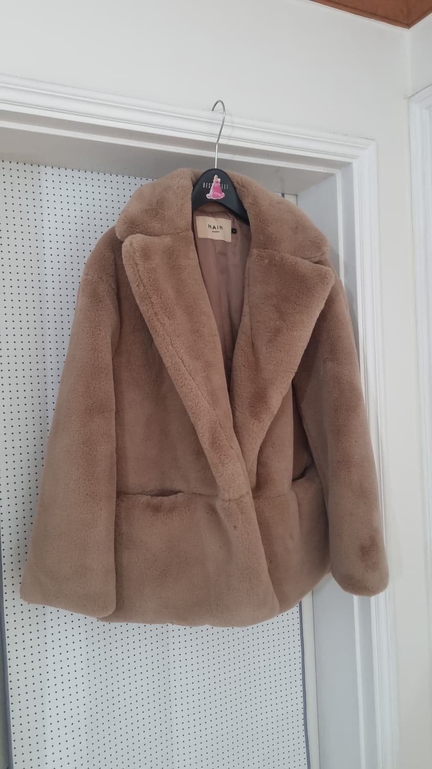 NINE atelier 루즈핏 에코퍼 코트 상품이미지5