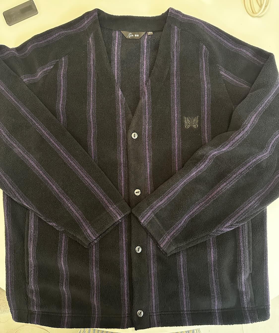 [XL] 유니클로 x 니들스 플리스 오버사이즈 가디건 블랙 상품이미지2