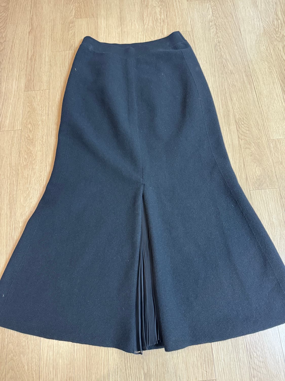 TIME 타임 울 슬릿 플리츠 니트 스커트 상품이미지7