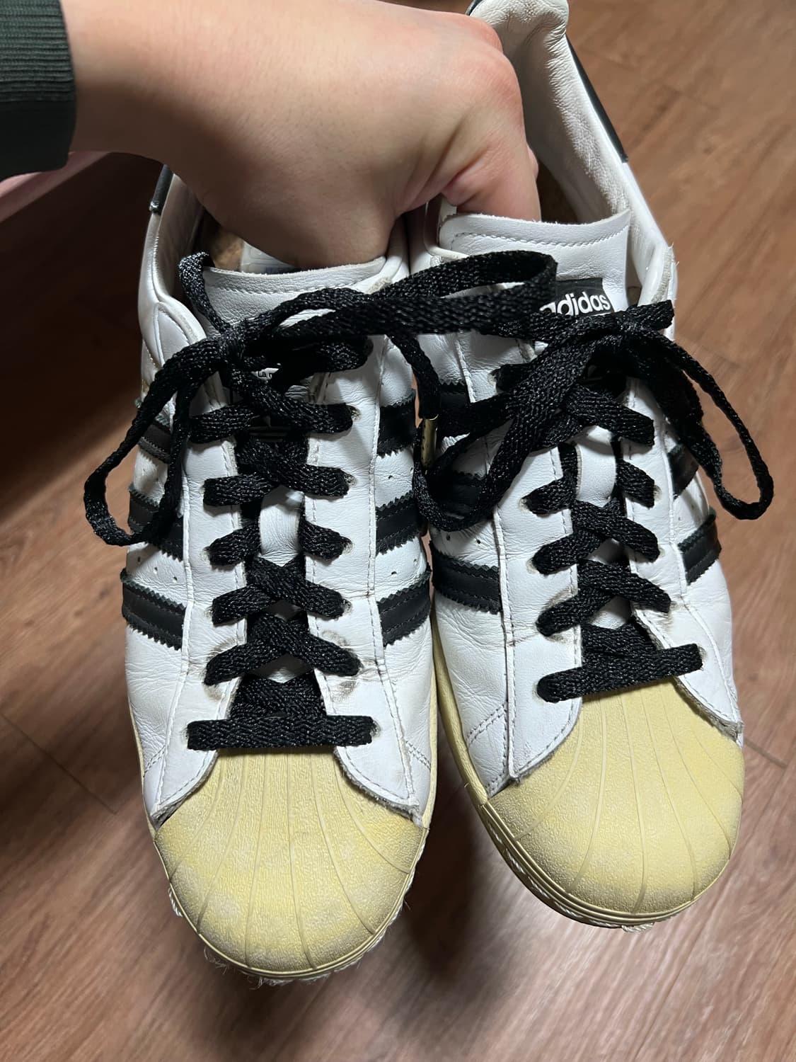 아디다스 슈퍼스타 프리미엄 화이트/블랙 285 상품이미지3