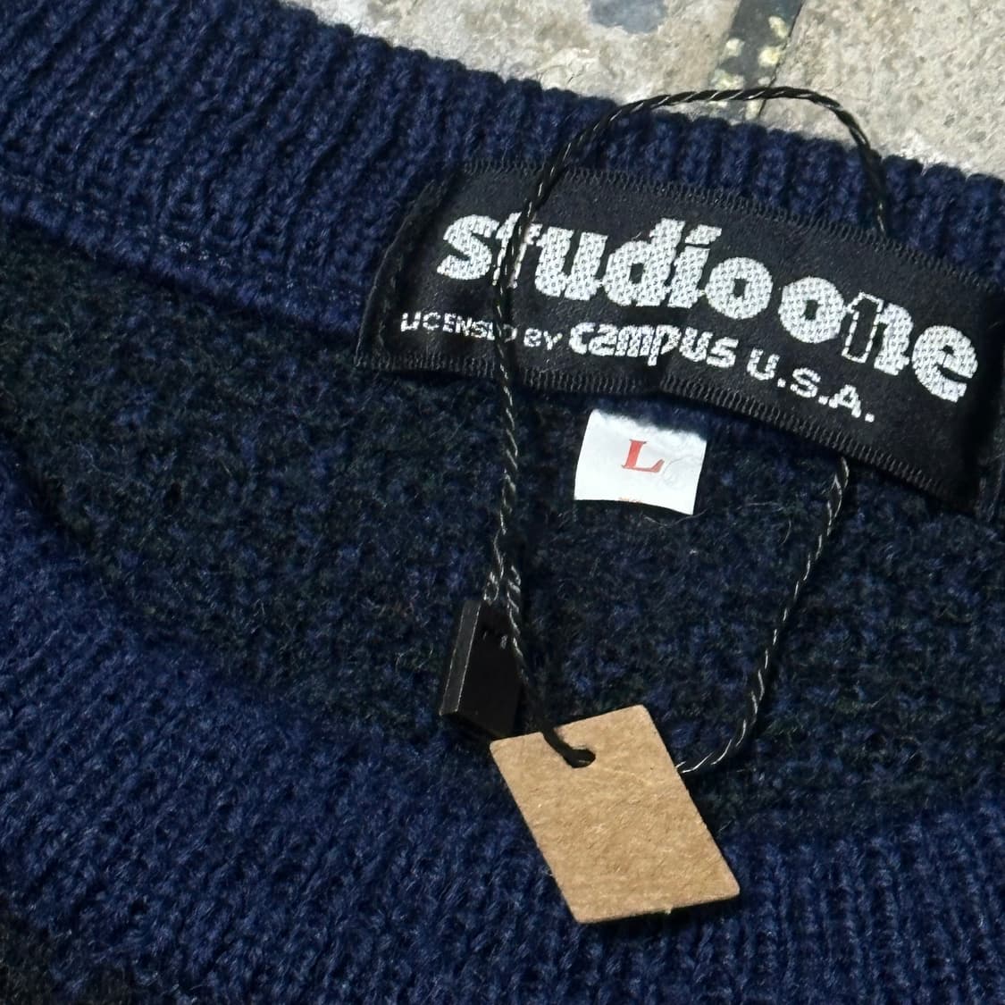 체크 울 니트 상품이미지4