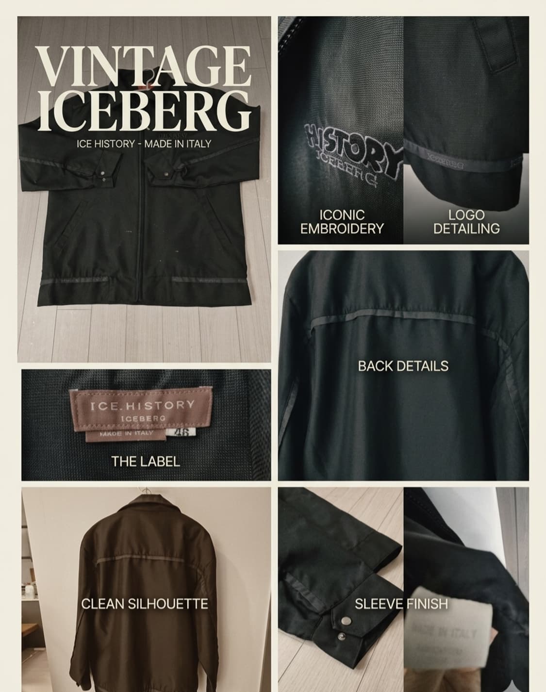 [Made in Italy아이스버그(ICEBERG) 히스토리 자수 집업 상품이미지8
