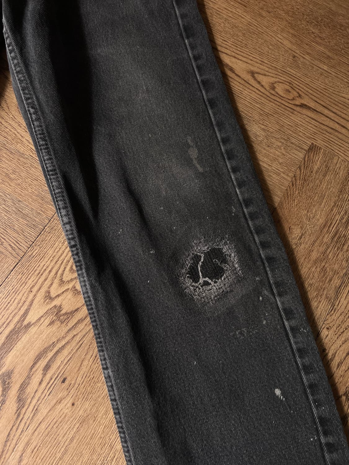 [34]리바이스 505 빈티지 리페어드 흑청 데님 팬츠 상품이미지6