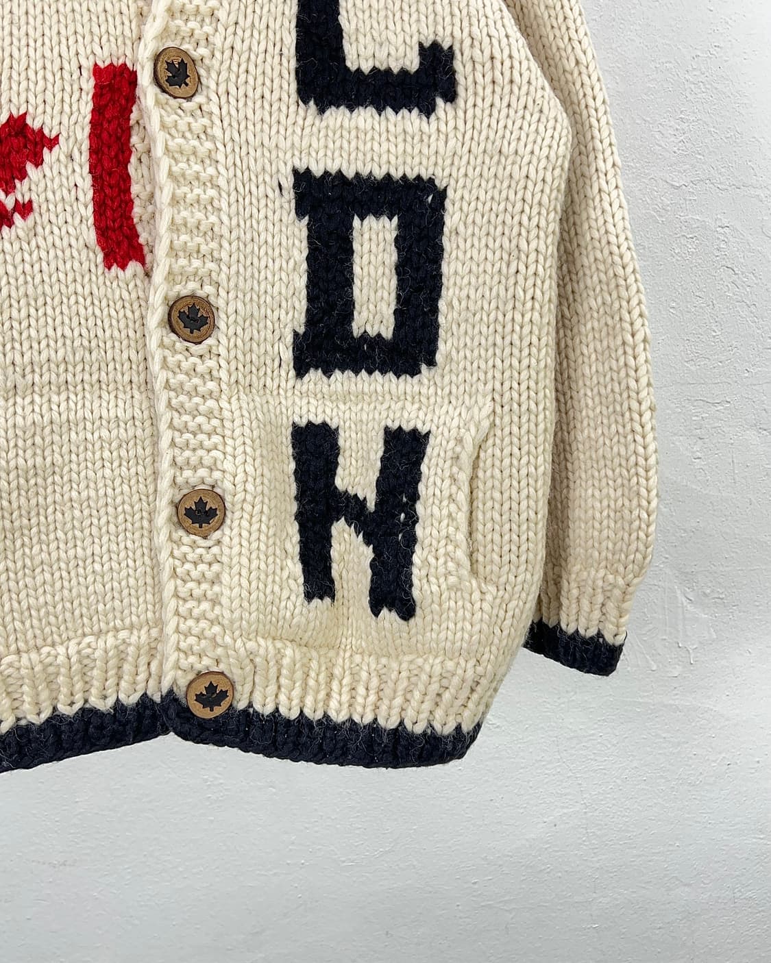 카나타 아이보리 캐나디아 니트 스웨터 울 코위찬 자켓 상품이미지5