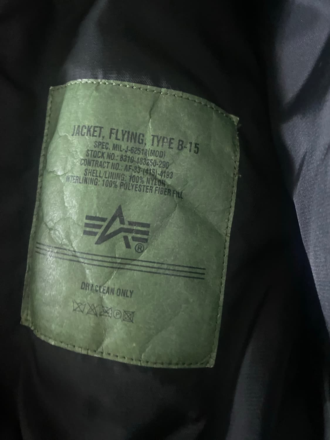 알파인더스트리 b-15 자켓 상품이미지4