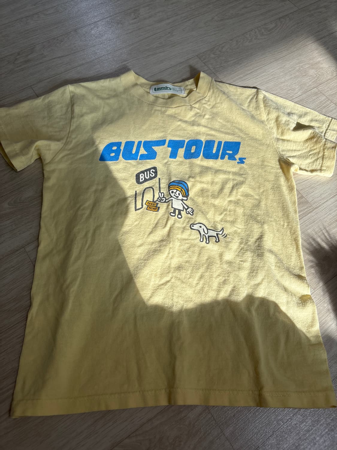 빈티지 버스투어 옐로우티셔츠 상품이미지1