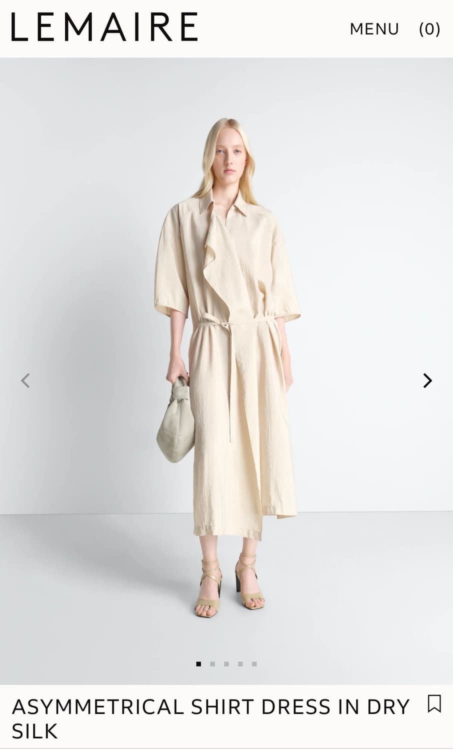 르메르 어시메트리컬 셔츠 드레스 36 ASYMMETRICAL SHIRT  상품이미지1