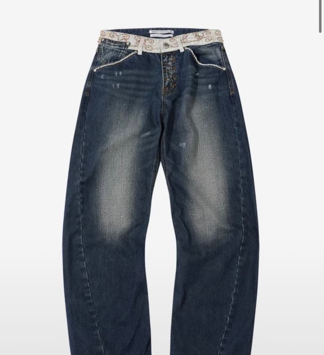 스컬프터 비즈 데님 팬츠 인디고 블루  상품이미지1