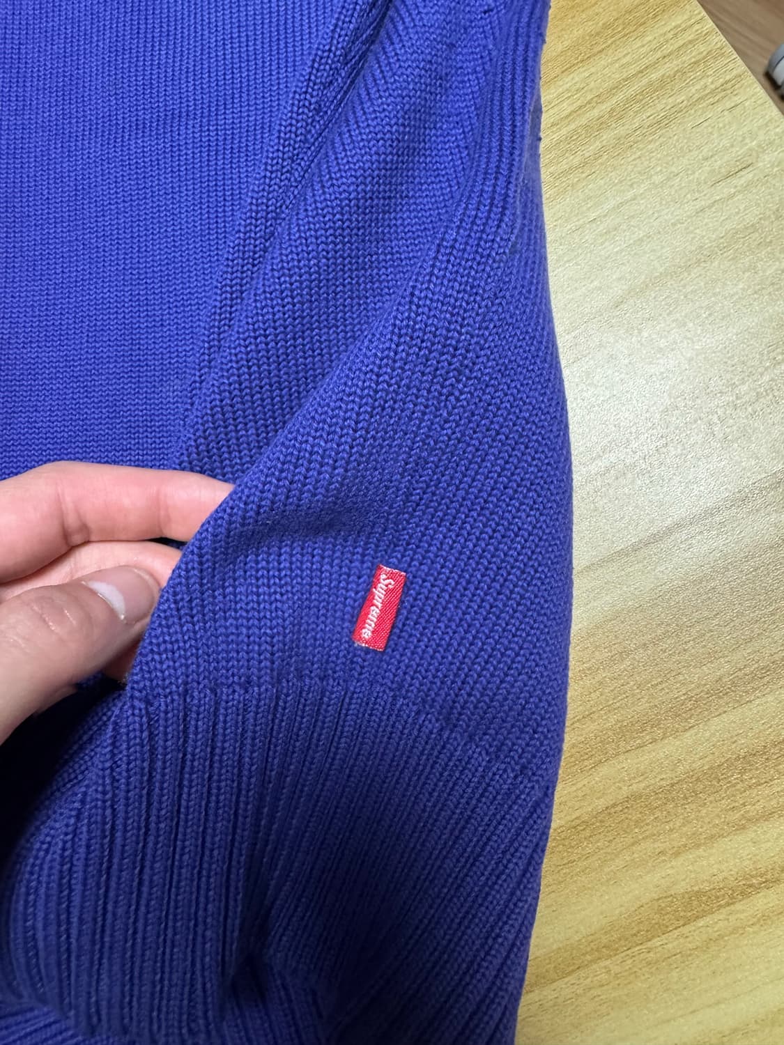 슈프림x스톤아일랜드 리플렉티브 콤파스 니트 블루 XL 상품이미지7