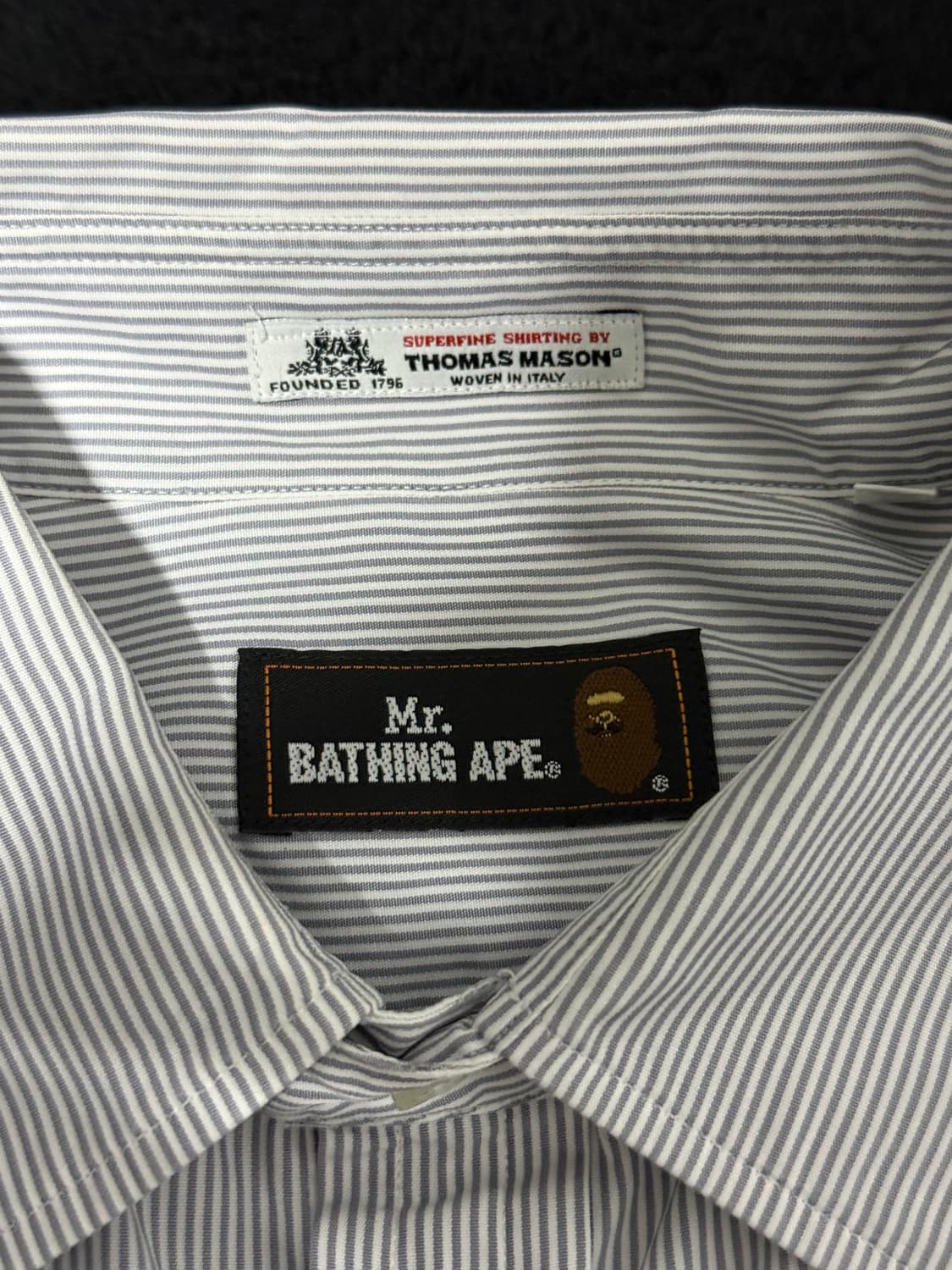 BAPE 미스터 베이프 스트라이프 클래식 셔츠 상품이미지3