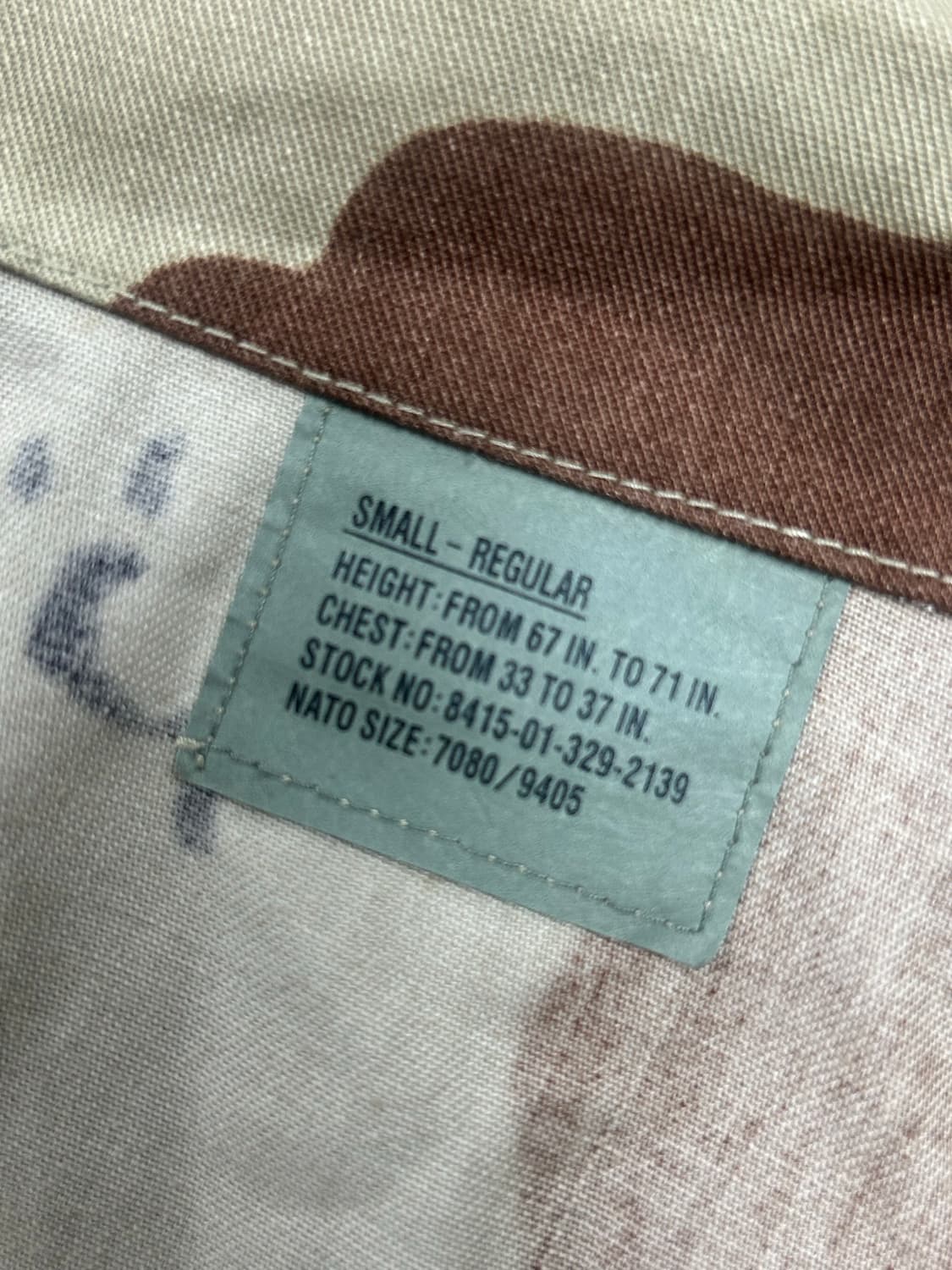 미군 초코칩 카모 사막 BDU 자켓 (S-R) 상품이미지3
