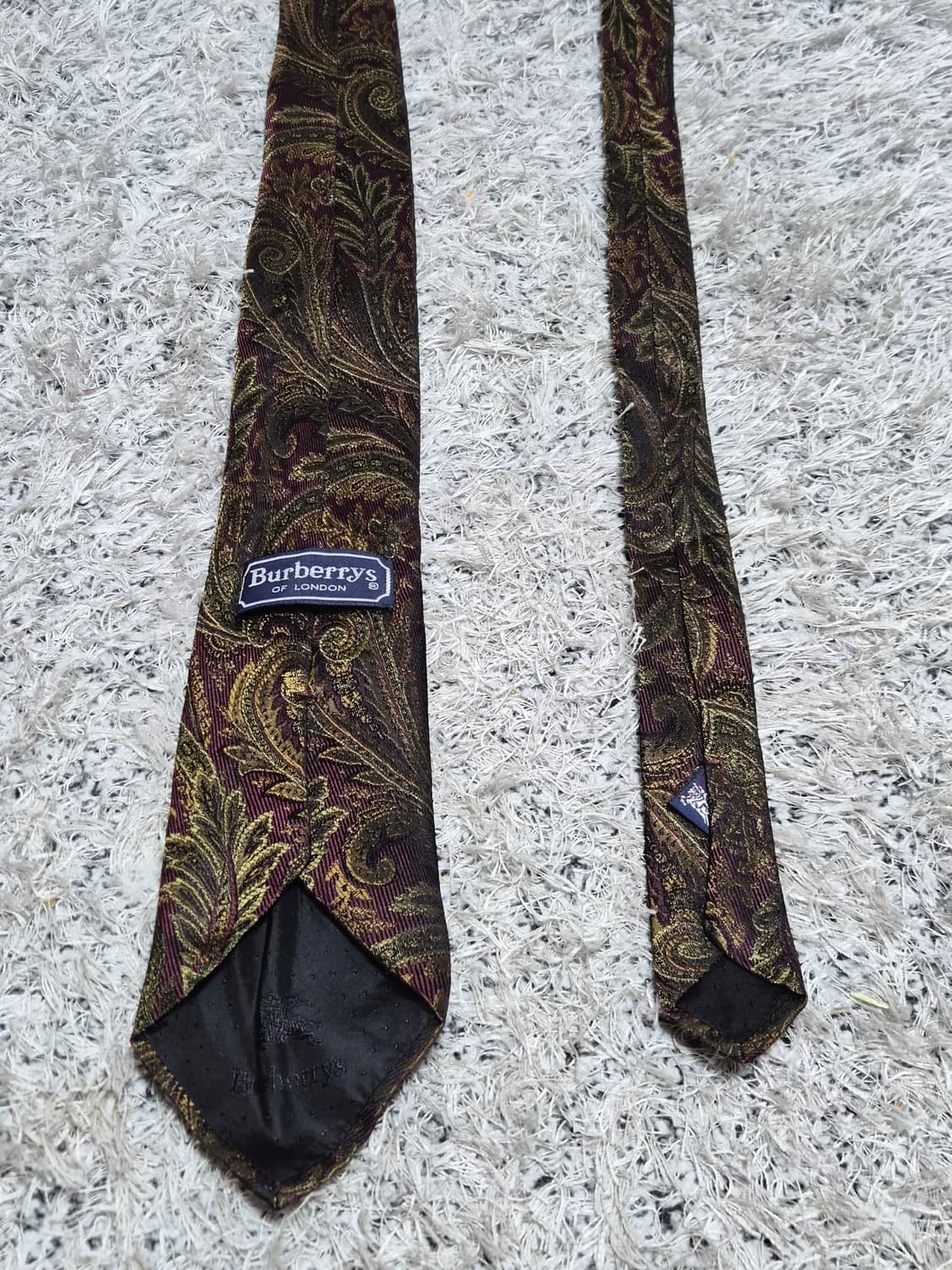 버버리Burberry 페이즐리 패턴 넥타이 Free - N56 상품이미지6