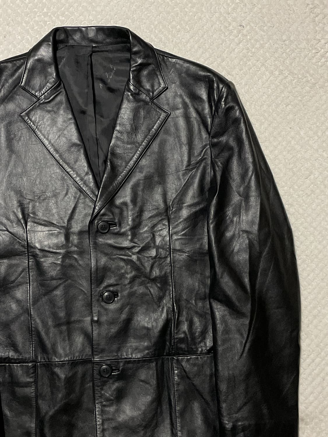 MIK 웨스턴 무드 램스킨 양가죽 레더 카 코트 상품이미지3