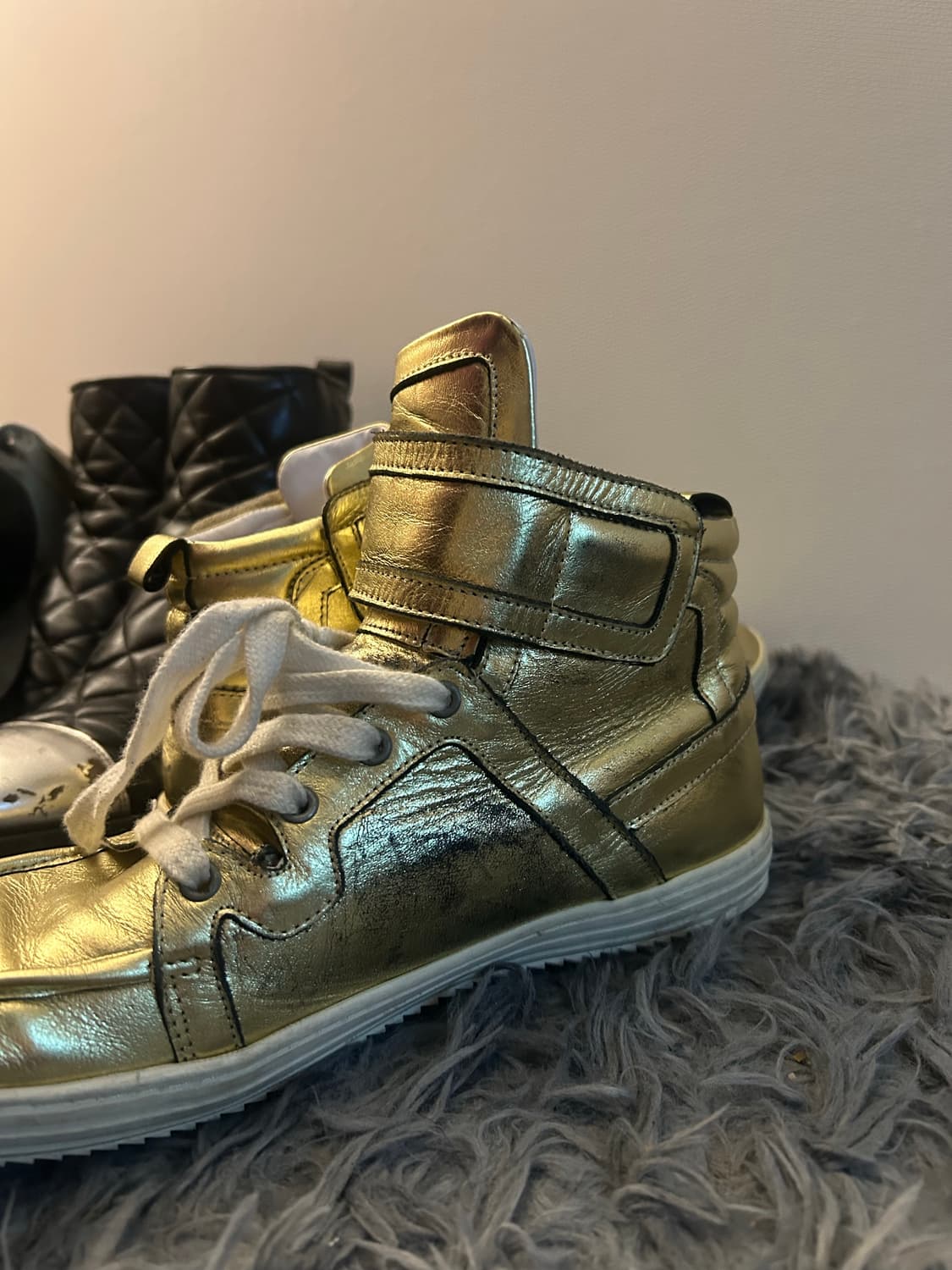 Pierre Hardy Leather High Top Gold 상품이미지7