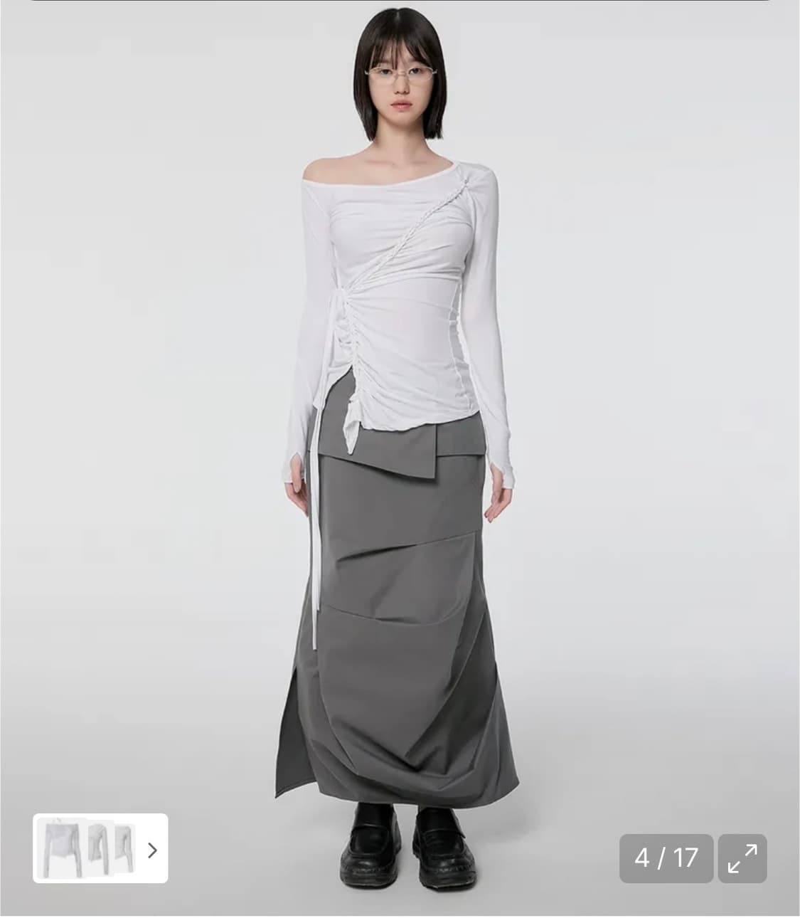 플레어업Twisted One-Shoulder Long sleeve 상품이미지1